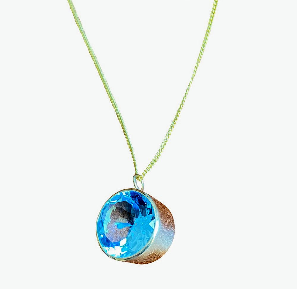 Yaron Morhaim Blue Topaz Gold Fill Necklace