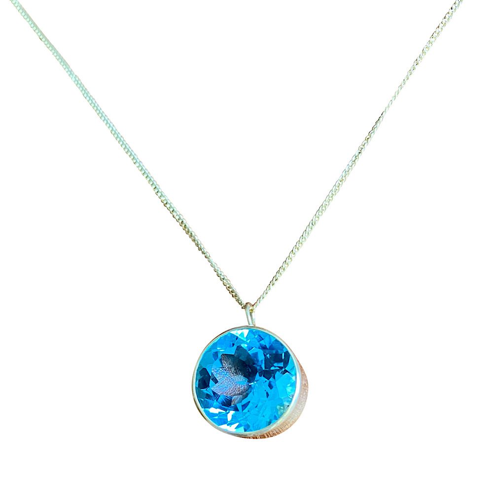 Yaron Morhaim Blue Topaz Gold Fill Necklace