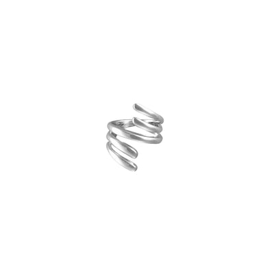 Silver Jenga Ring