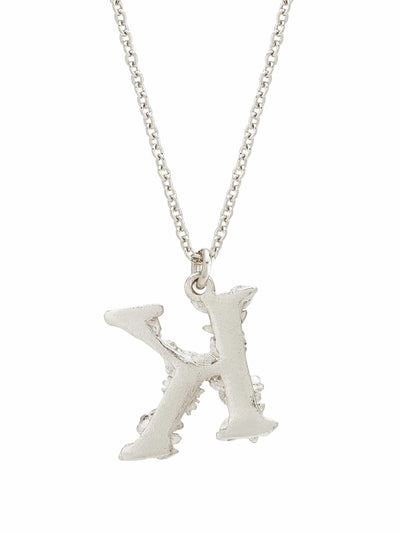 Alex Monroe Sterling Silver Letter K Pendant Necklace