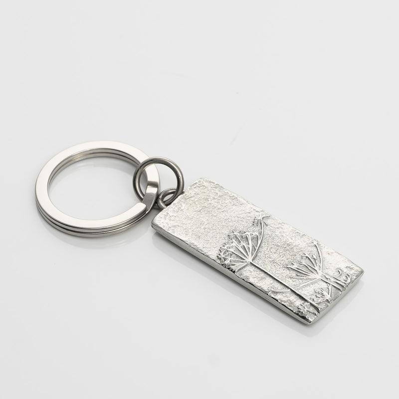 Lancaster & Gibbings Pewter Cow Parsley Key Ring - Rococo Jewellery