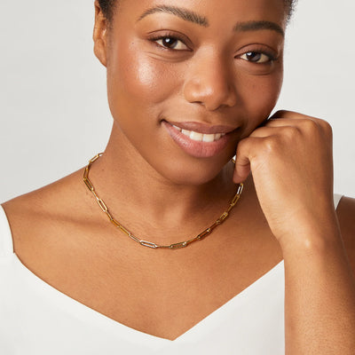 Jools Gold Vermeil Paperlink Full Necklace