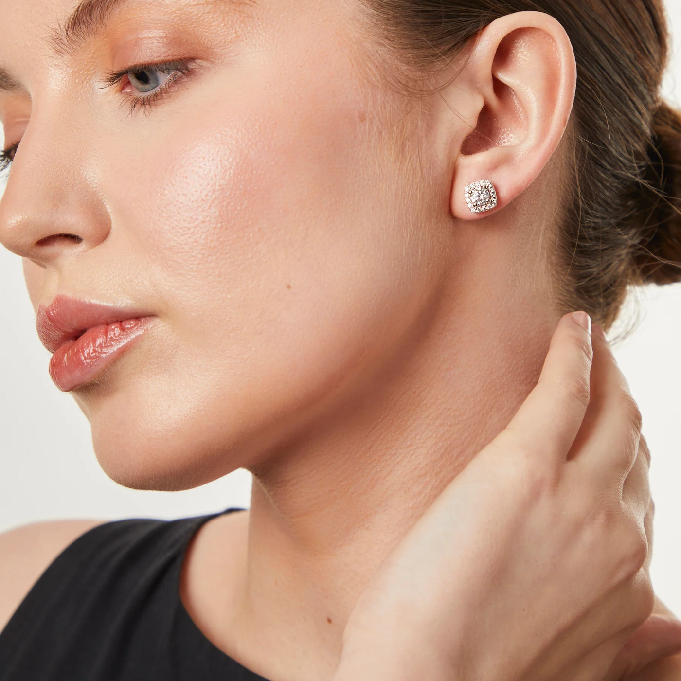 Jools Cushion Shaped Stud Earrings