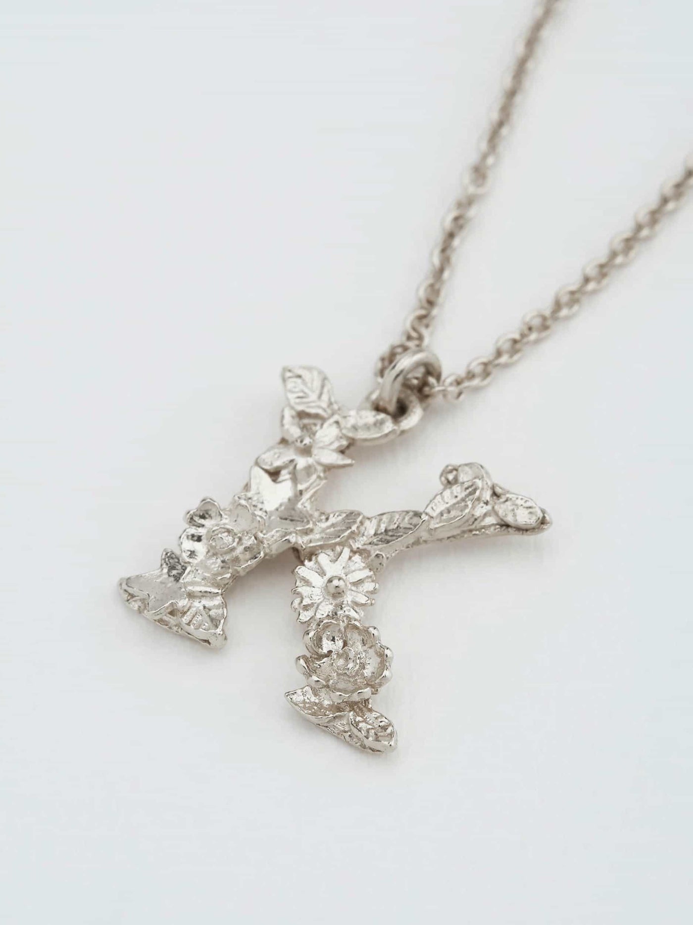 Alex Monroe Sterling Silver Letter K Pendant Necklace