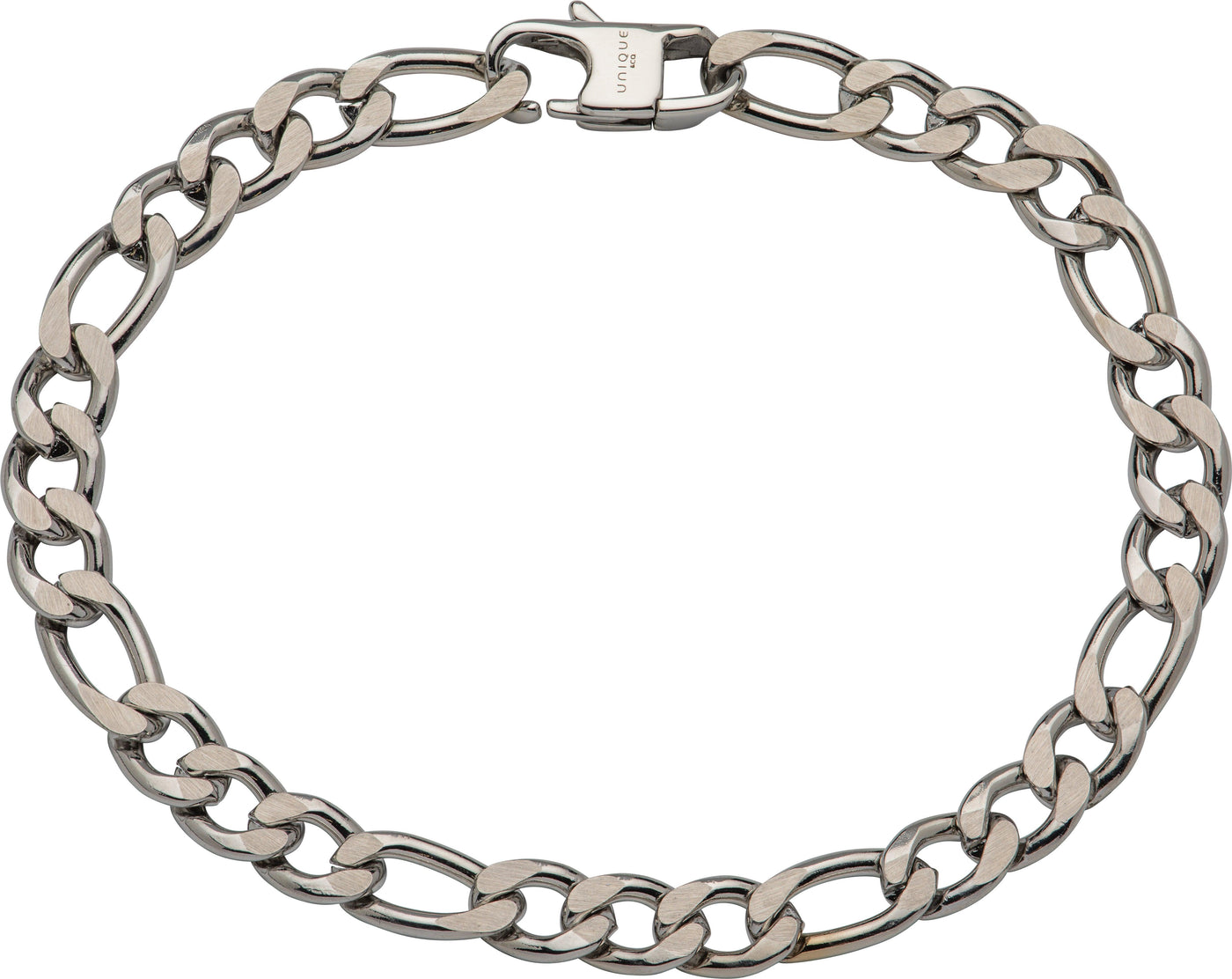 Unique & Co Stainless Steel Figaro Bracelet - Rococo Jewellery