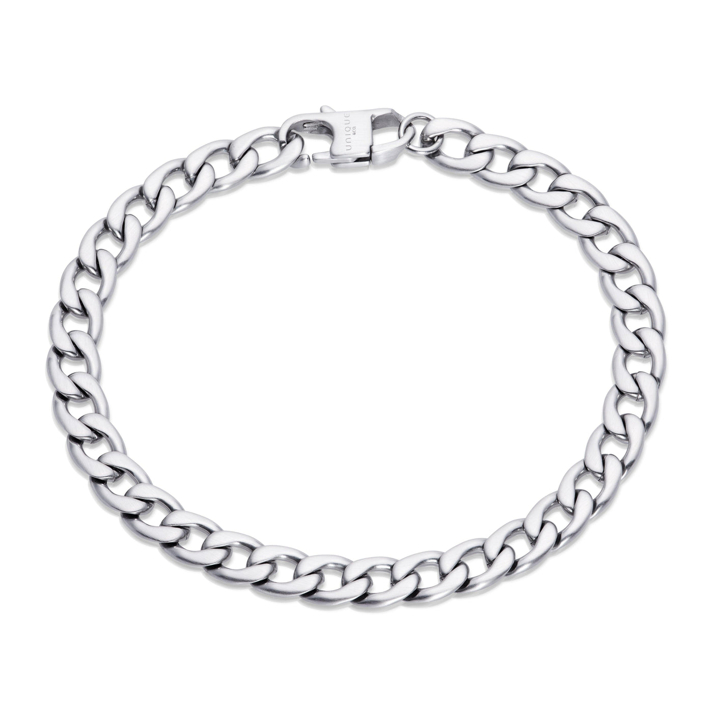 Unique & Co Matte Stainless Steel Chain Bracelet - Rococo Jewellery