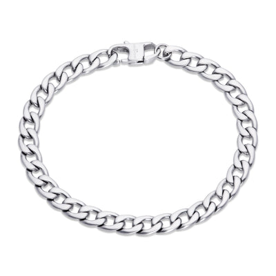 Unique & Co Matte Stainless Steel Chain Bracelet - Rococo Jewellery