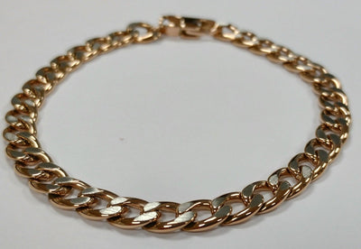 Unique & Co Rose Gold Steel Chain Bracelet - Rococo Jewellery