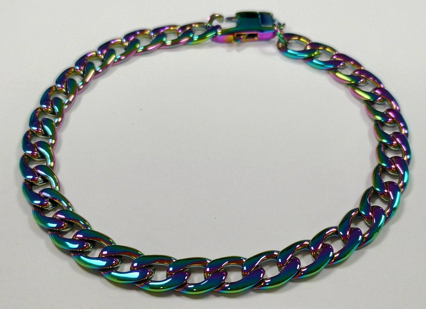 Unique & Co Rainbow Iridescent Plated Chain Bracelet - Rococo Jewellery