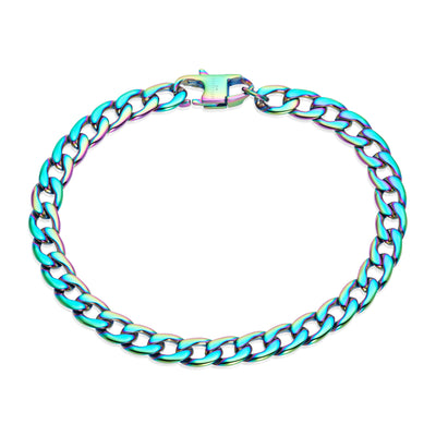 Unique & Co Rainbow Iridescent Plated Chain Bracelet - Rococo Jewellery