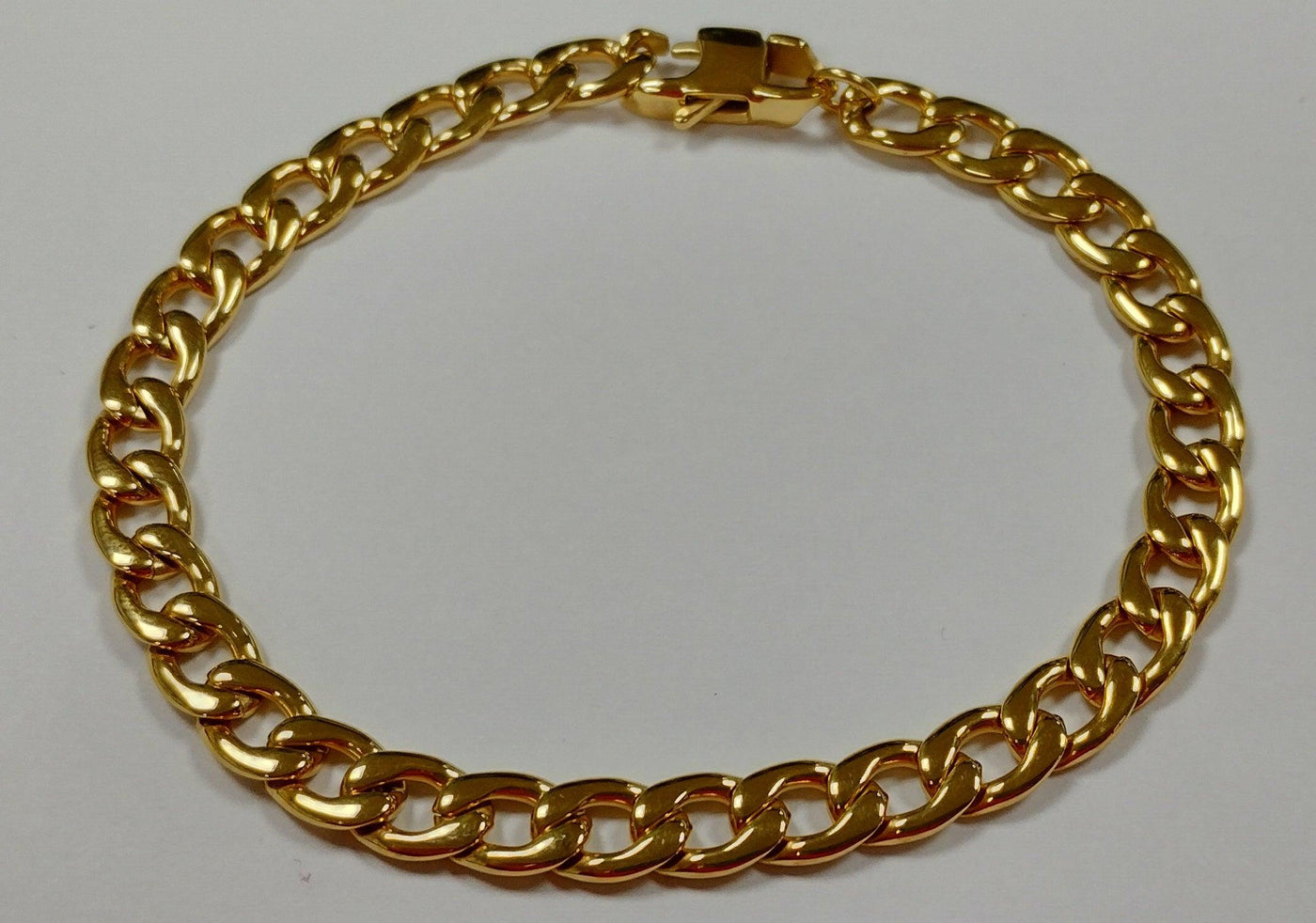 Unique & Co Yellow Gold Steel Chain Bracelet - Rococo Jewellery