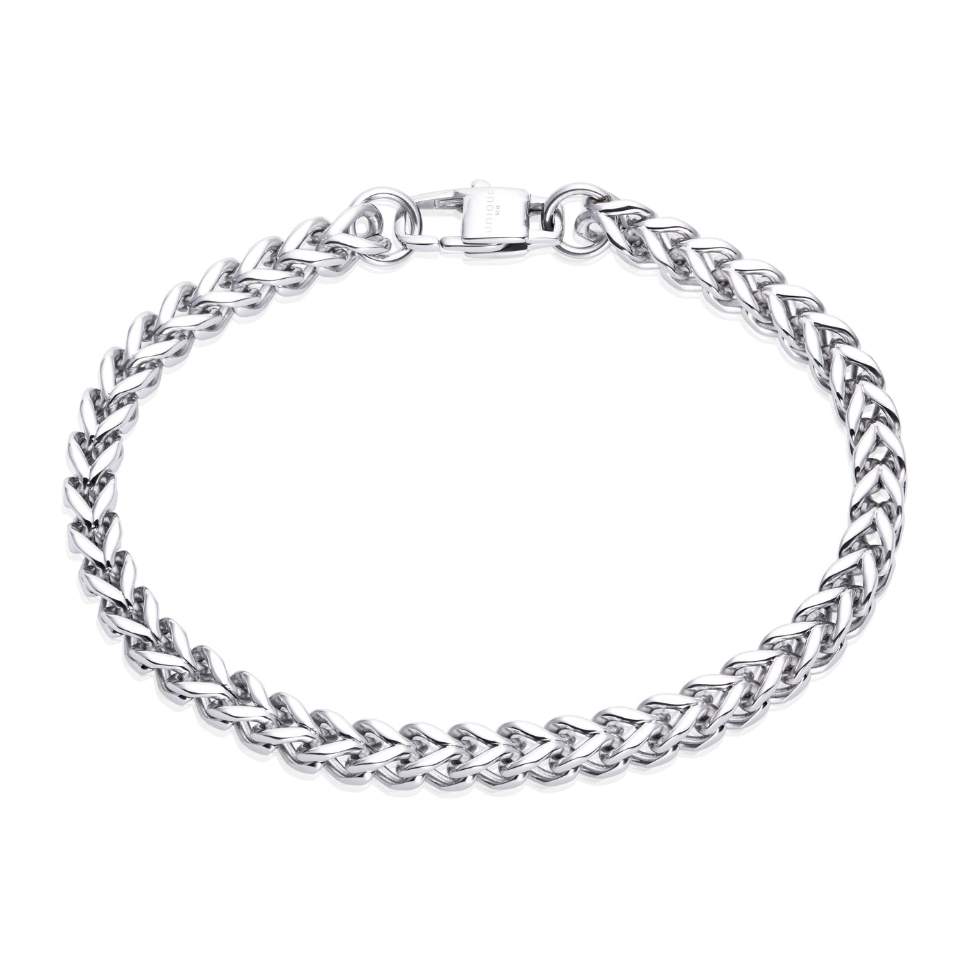 Unique & Co Stainless Steel Polished Woven Bracelet - Rococo Jewellery