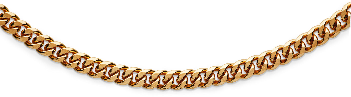 Unique & Co Gold Steel Chain Necklace - Rococo Jewellery