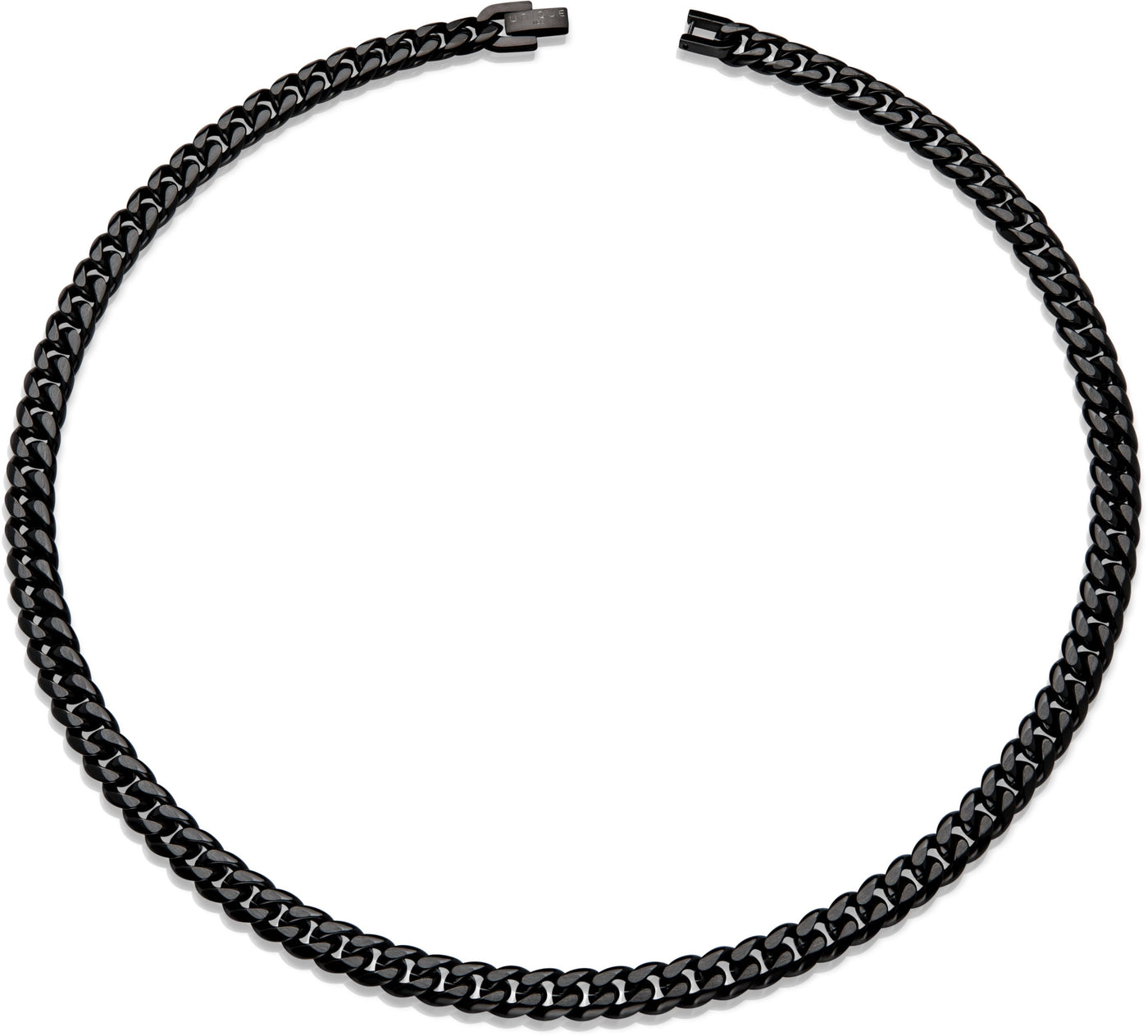 Unique & Co Matte Black Steel Necklace - Rococo Jewellery