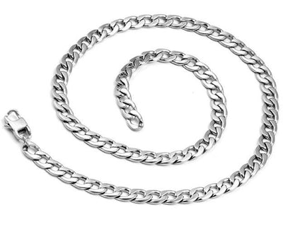 Unique & Co Matte Stainless Steel Chain Necklace - Rococo Jewellery