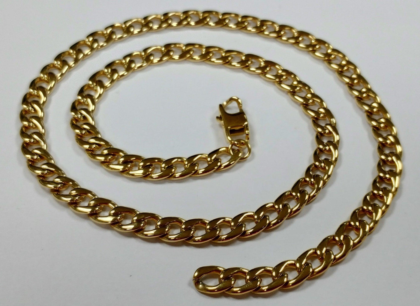 Unique & Co Yellow Gold IP Plated Chain Necklace - Rococo Jewellery
