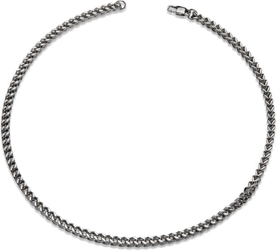 Unique & Co Men's Stainless Steel Woven Necklace - Rococo Jewellery