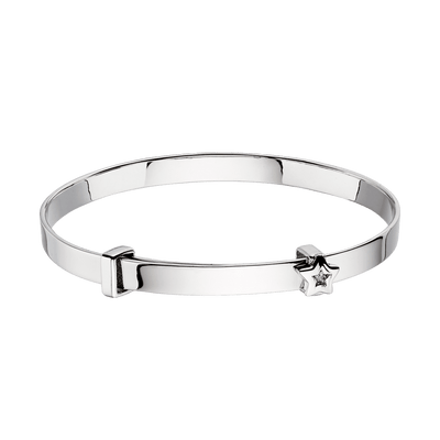 Little Star Inez- Diamond Star Christening Bangle