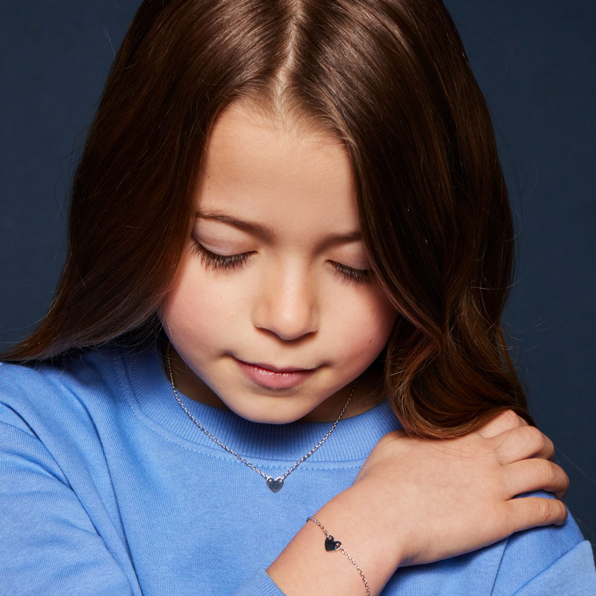 Little Star Sterling Silver Lexi Heart Necklace