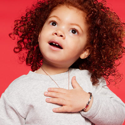 Little Star Gisele-Diamond Heart Christening Bangle