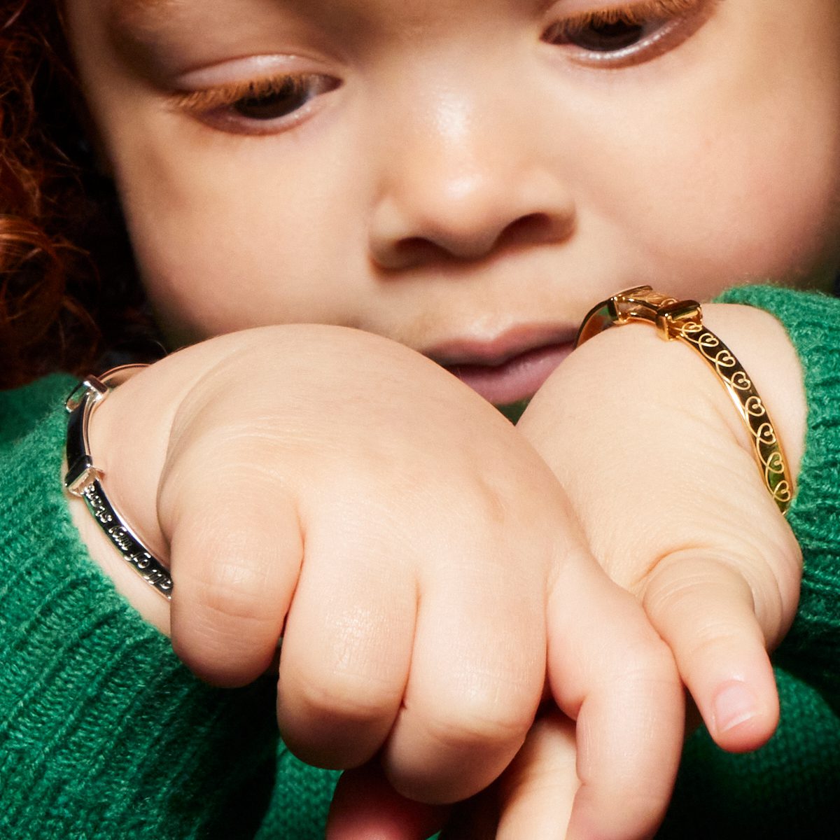 Little Star Jewellery Amari Gold Hearts Bangle