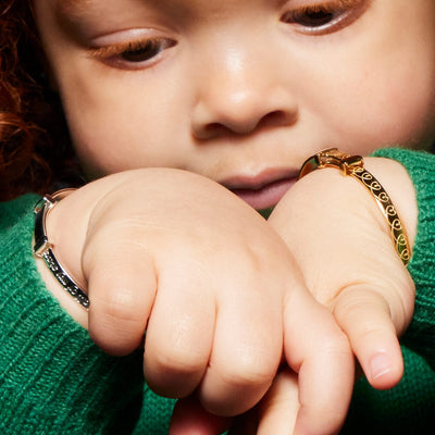 Little Star Jewellery Amari Gold Hearts Bangle