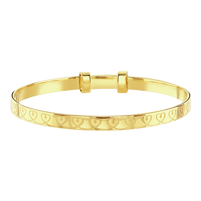 Little Star Jewellery Amari Gold Hearts Bangle