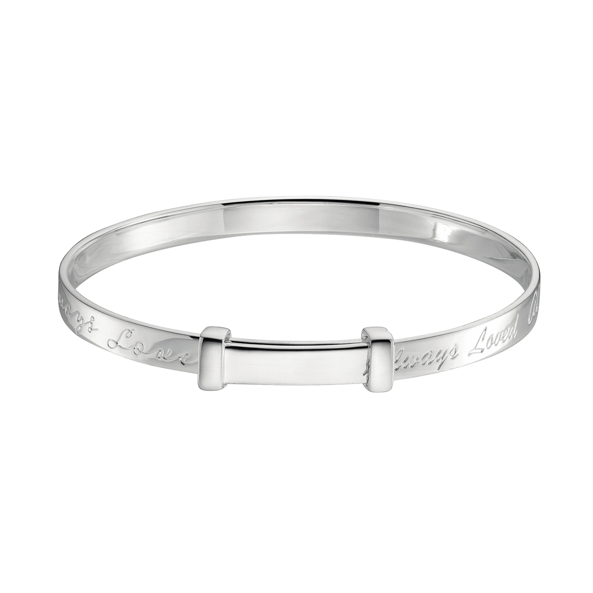 Little Star Sterling Silver Evelyn 'Always Loved' Bangle
