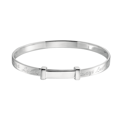 Little Star Sterling Silver Evelyn 'Always Loved' Bangle