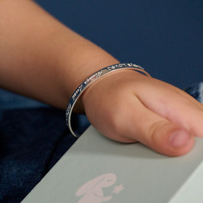 Little Star Sterling Silver Evelyn 'Always Loved' Bangle