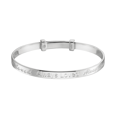Little Star Sterling Silver Evelyn 'Always Loved' Bangle