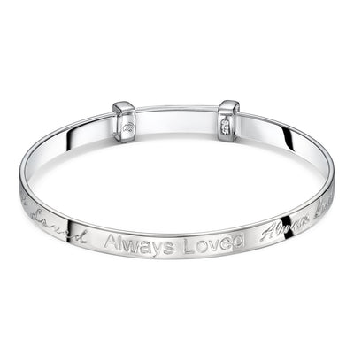 Little Star Sterling Silver Evelyn 'Always Loved' Bangle