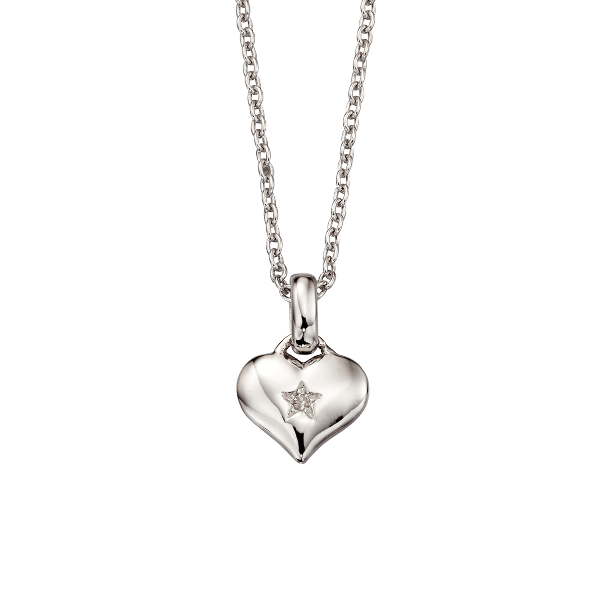 Little Star Bella Diamond Heart Pendant