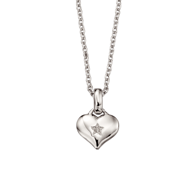 Little Star Bella Diamond Heart Pendant
