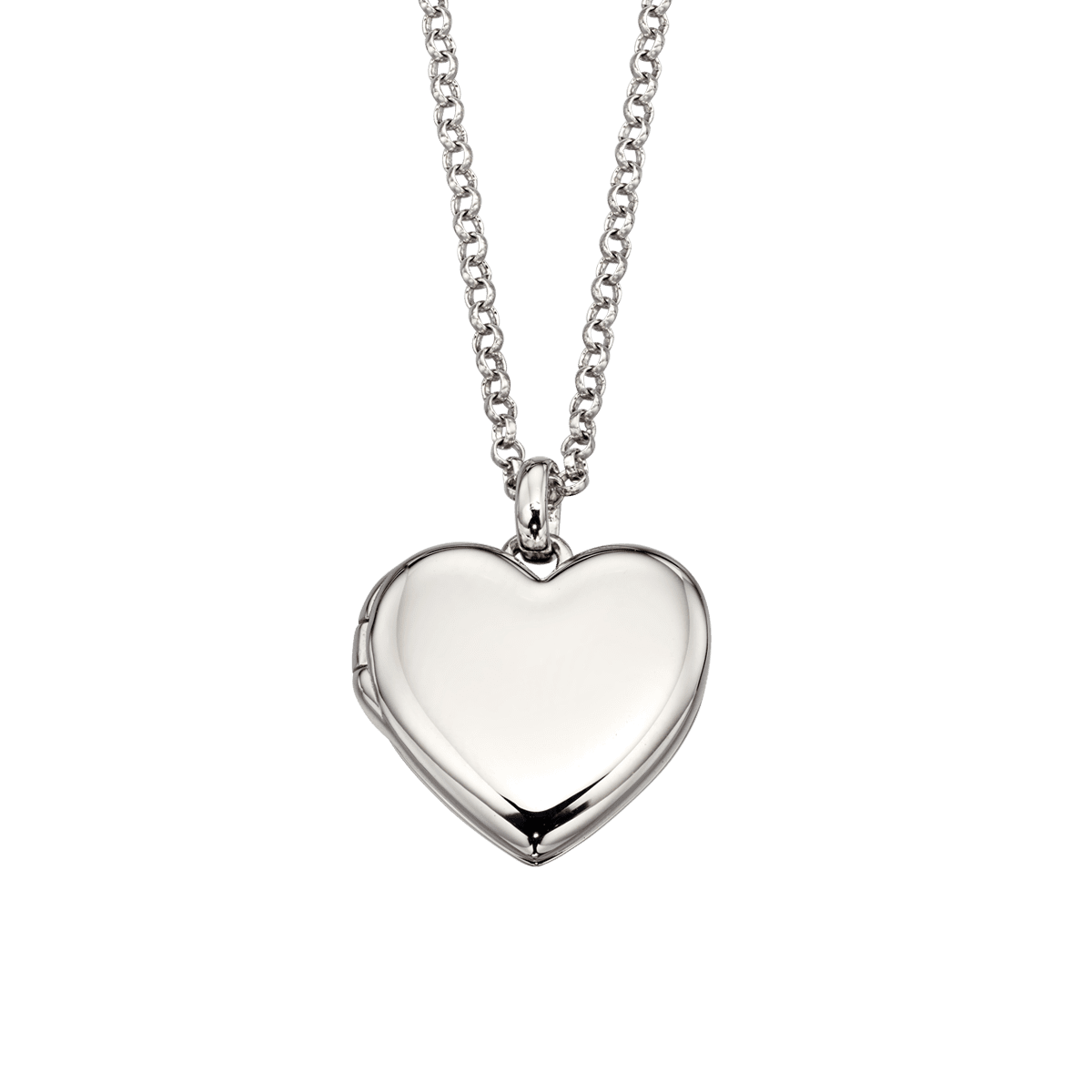 Little Star Olivia Plain Medium Heart Locket Pendant