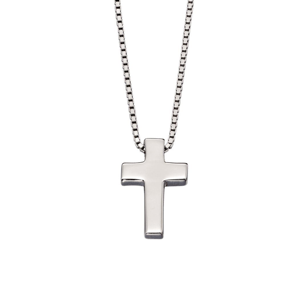 Little Star Sterling Silver Thom Boys Cross Pendant Necklace