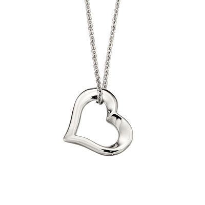 Little Star Sterling Silver India Open Heart Necklace