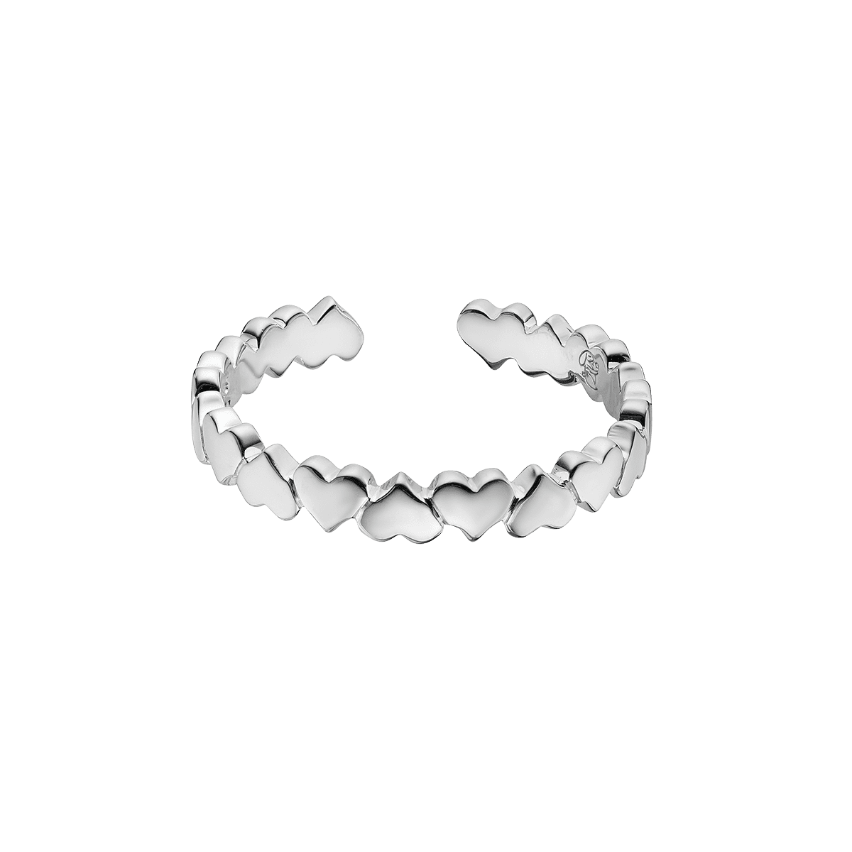 Little Star Sterling Silver Girls Heart Band Ring