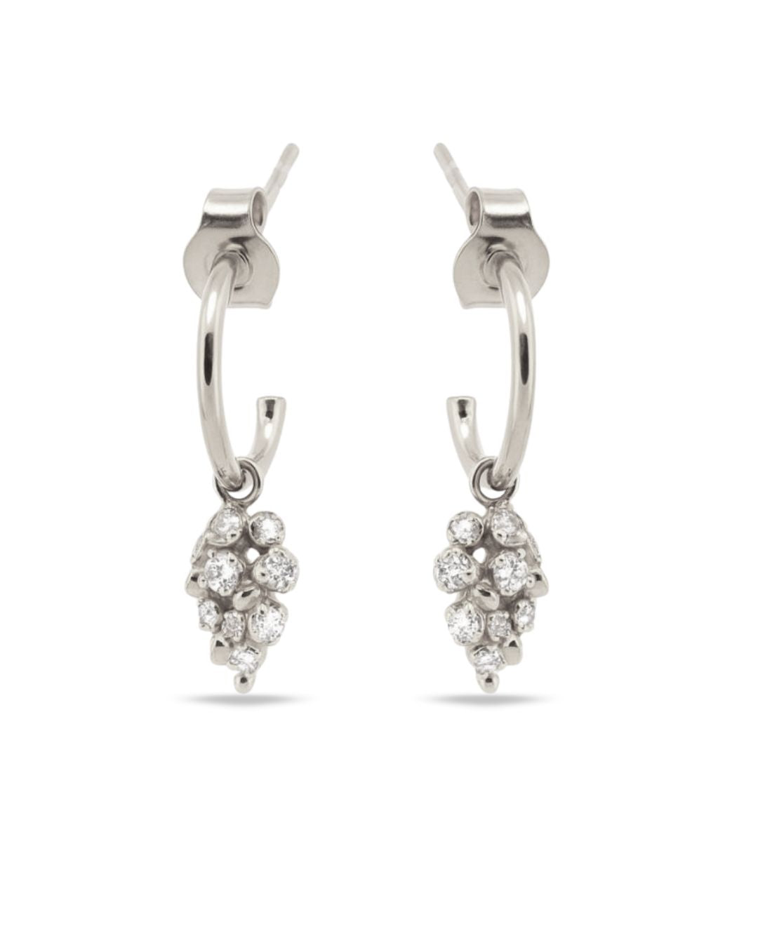 Dainty London Sterling Silver Lyra Hoop Earrings