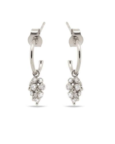 Dainty London Sterling Silver Lyra Hoop Earrings