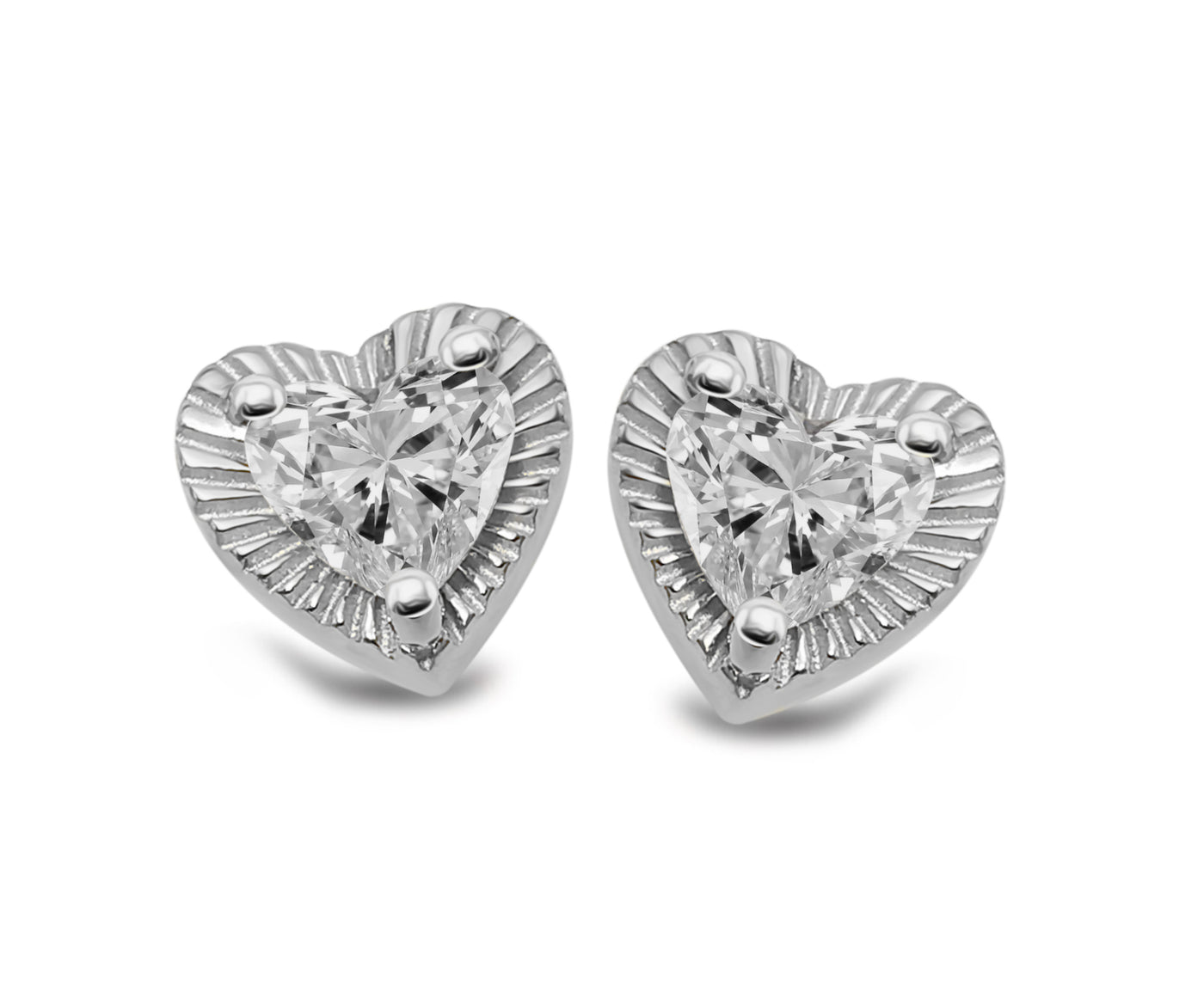 Sterling Silver Cubic Zirconia Stud Earrings