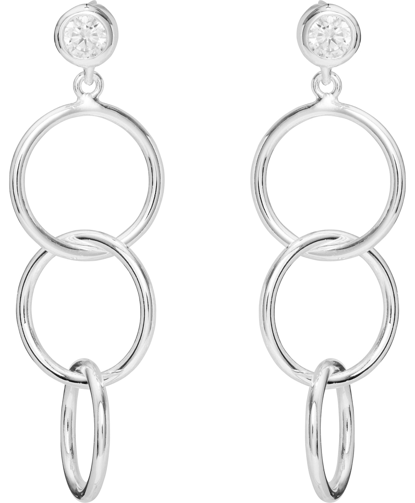 Unique & Co Sparkling Circles Drop Earrings - Rococo Jewellery
