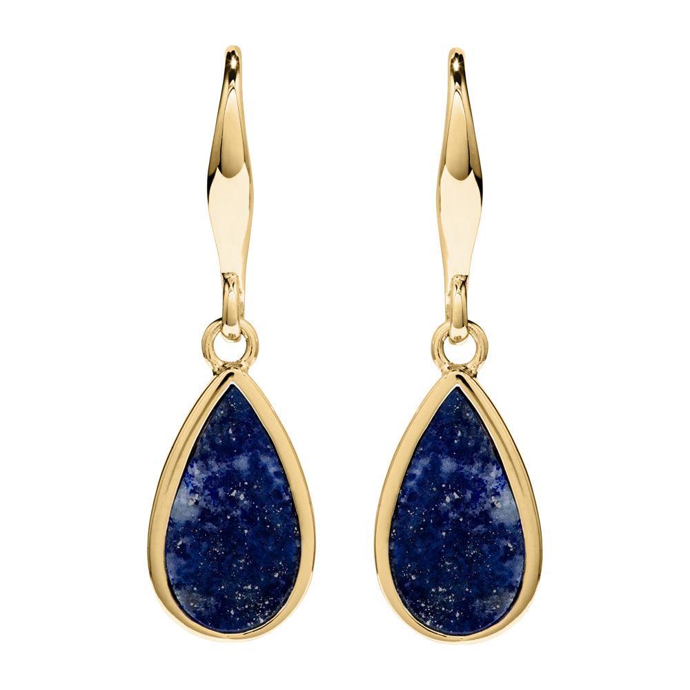 Unique & Co Gold Vermeil Lapis Lazuli Drop Earrings - Rococo Jewellery