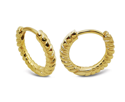 Unique & Co Gold Vermeil Hoop Earrings