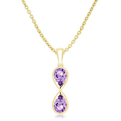 Unique & Co Gold Vermeil Amethyst Pendant Necklace