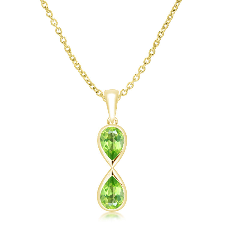 Unique & Co Gold Vermeil Peridot Pendant Necklace