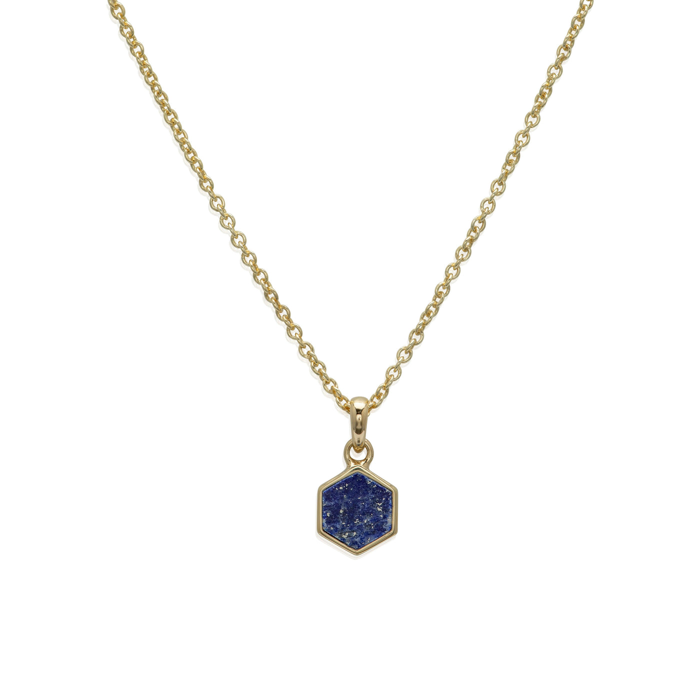 Unique & Co Lapis Necklace - 18ct Gold Vermeil - Rococo Jewellery