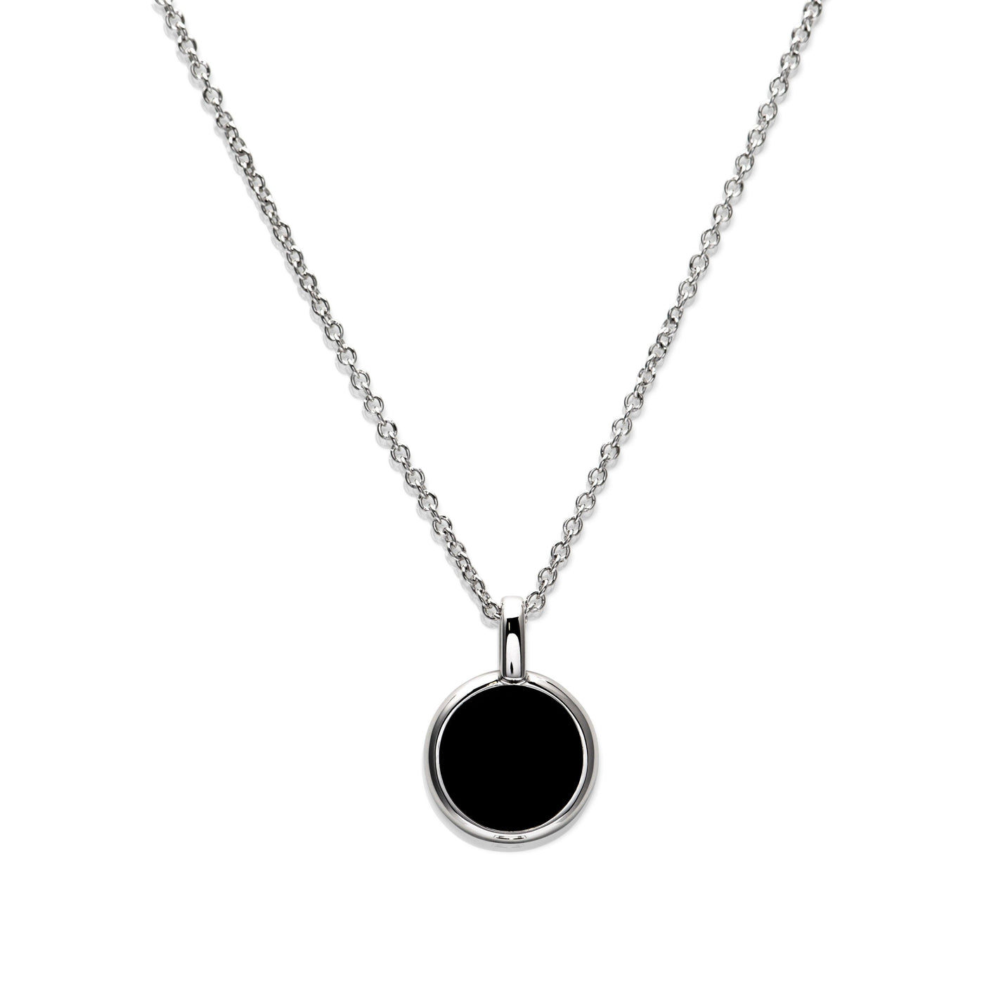 Unique & Co Silver and Black Onyx Pendant - Rococo Jewellery