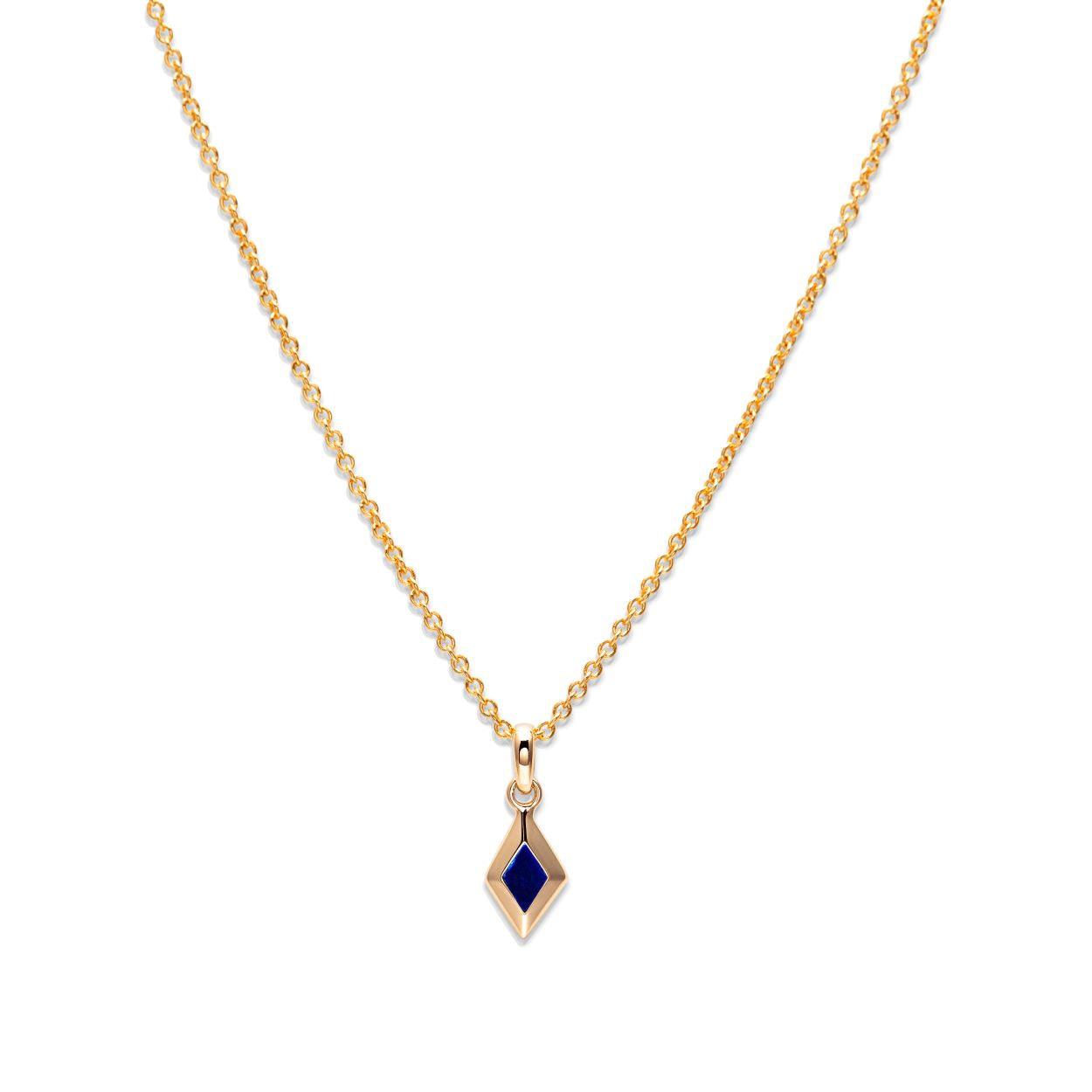 Unique & Co Gold & Lapis Diamond Necklace - Rococo Jewellery