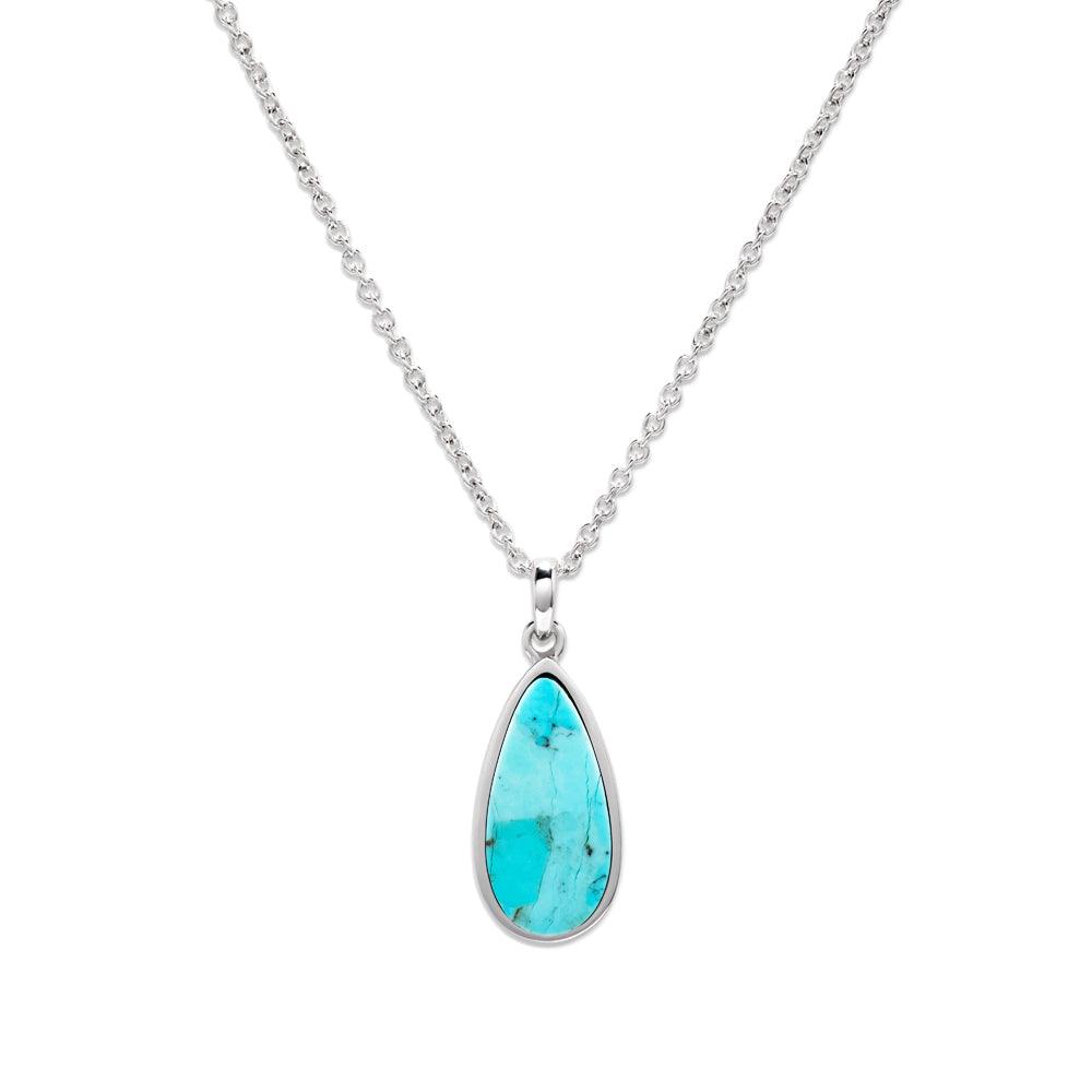 Unique & Co Silver and Turquoise Necklace - Rococo Jewellery